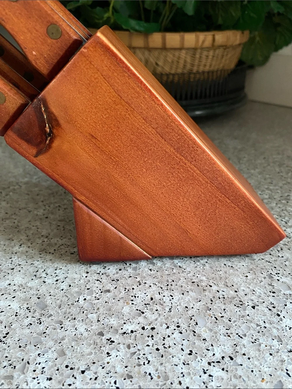 Vintage Complete All-Original Knife Set in Wooden Block